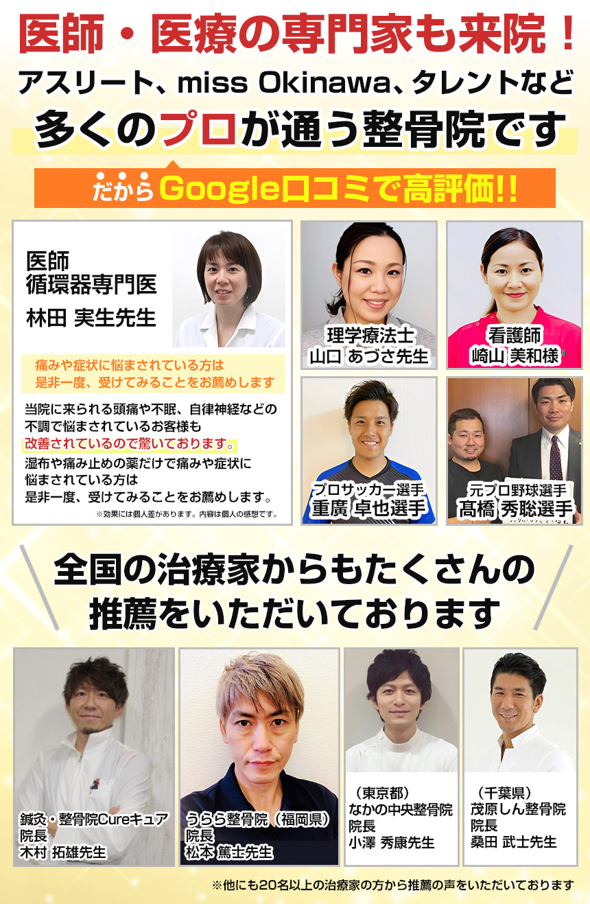 たくさんの推薦をいただいております